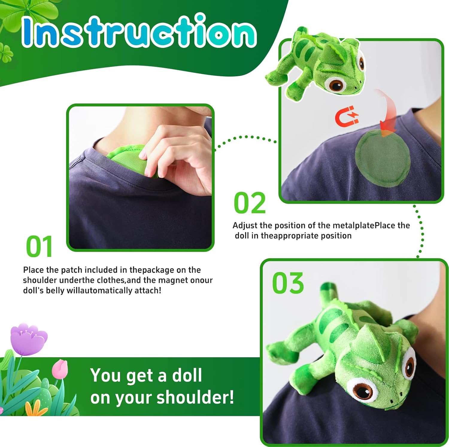 15cm Pascal Rapunzel Chameleon Plush Doll Toy Pascal Stuffed Animals Plushier Doll Shoulder Plush Doll Toy Boys Girls Xmas Gift