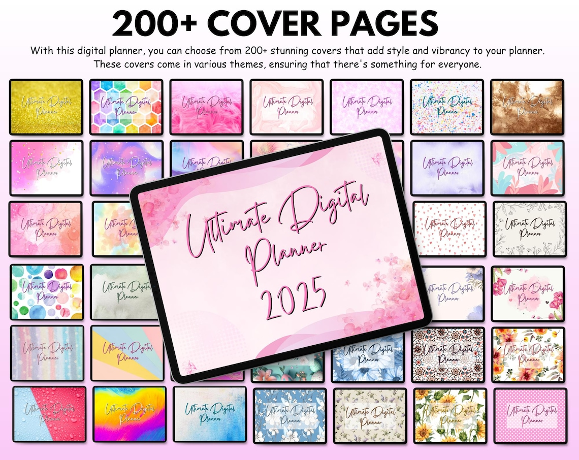All-in-One Digital Planner 2025 2026 2027, Hyperlink Digital Planner, Daily Weekly Monthly Journal, Goodnotes Planner, Apple Google Calendar