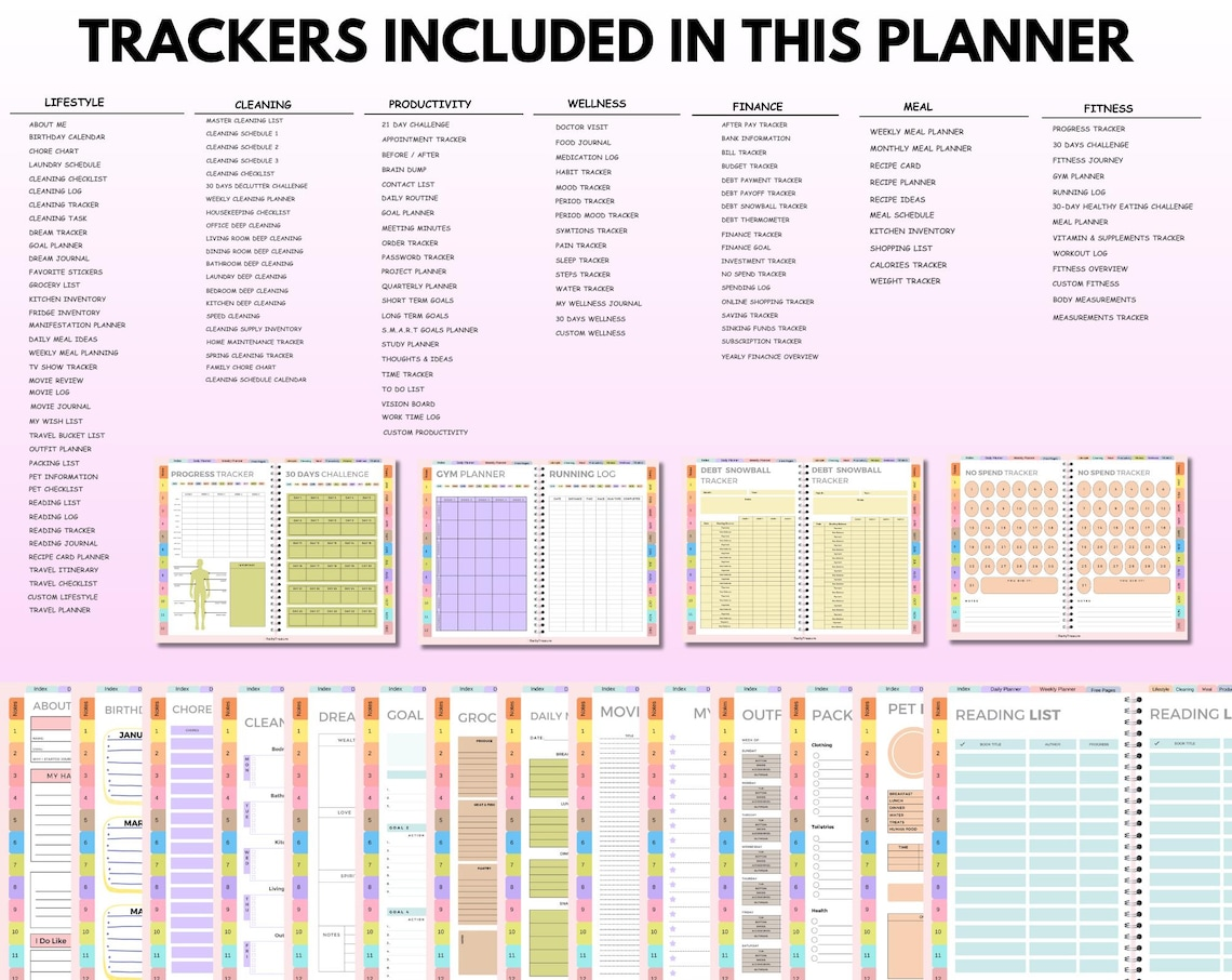 All-in-One Digital Planner 2025 2026 2027, Hyperlink Digital Planner, Daily Weekly Monthly Journal, Goodnotes Planner, Apple Google Calendar