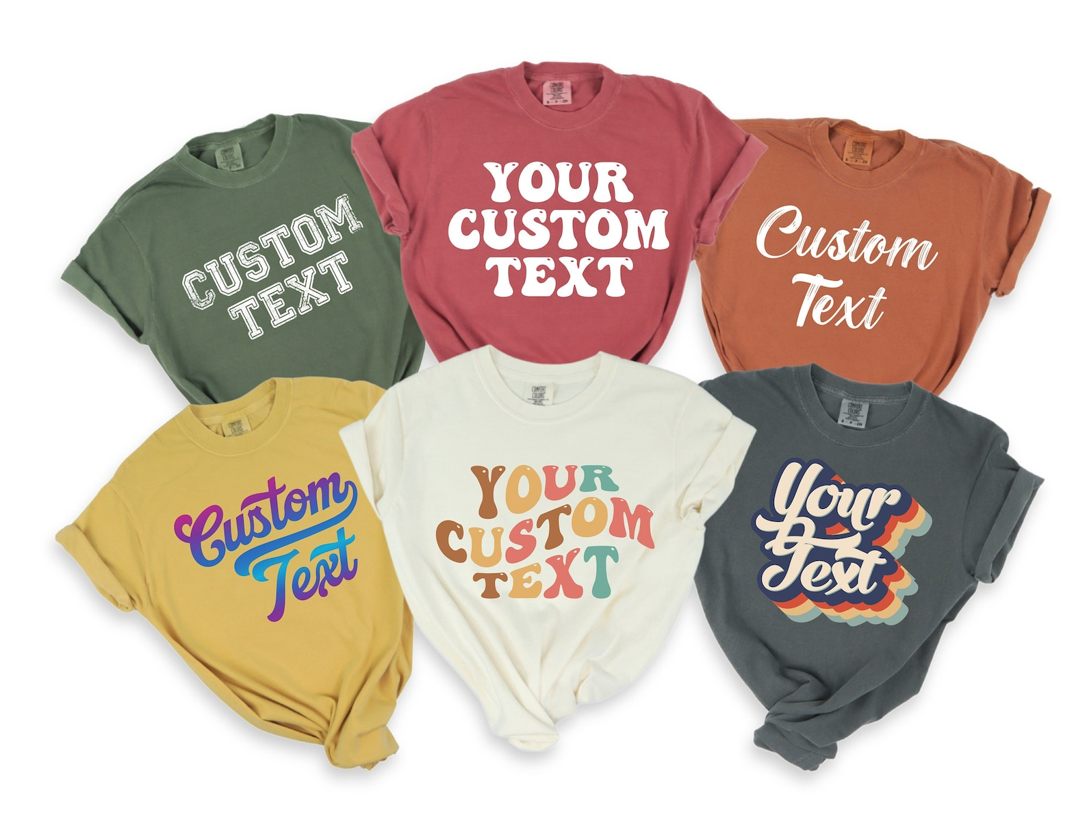 Comfort Colors Custom Text Shirt, Comfort Colors Custom Business Logo Matching Shirt, Personalization Shirt