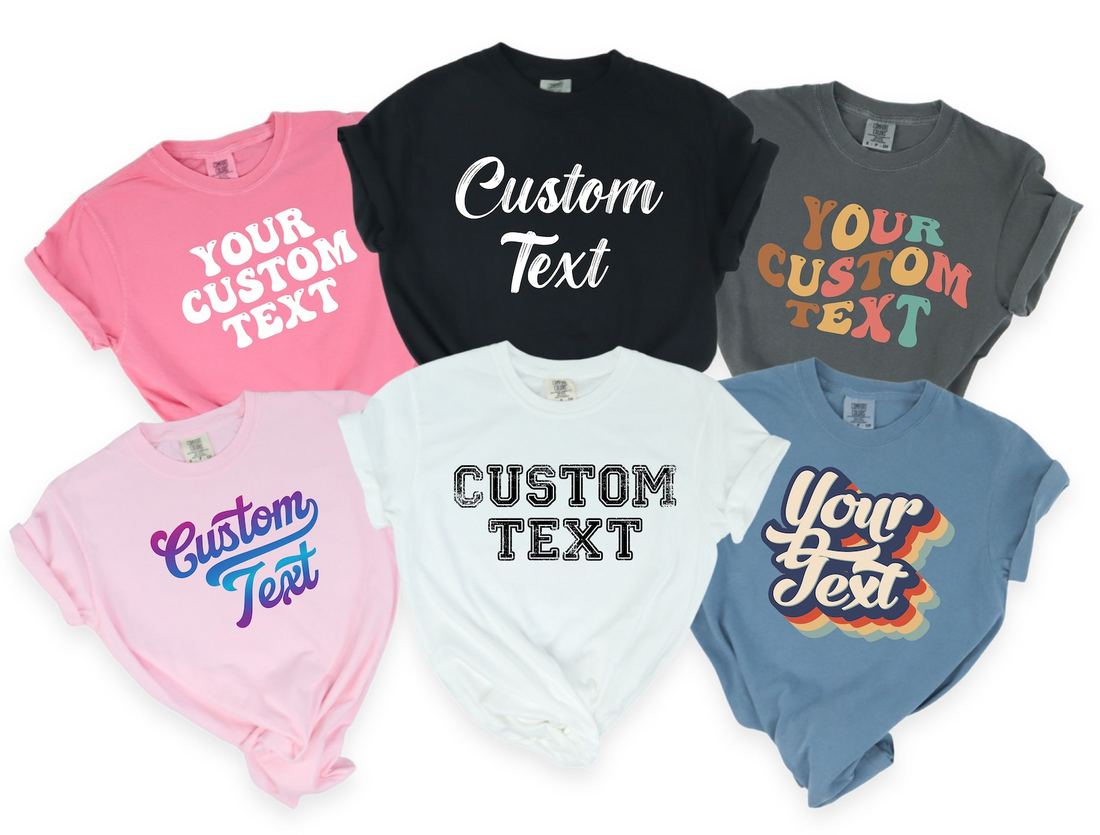 Comfort Colors Custom Text Shirt, Comfort Colors Custom Business Logo Matching Shirt, Personalization Shirt