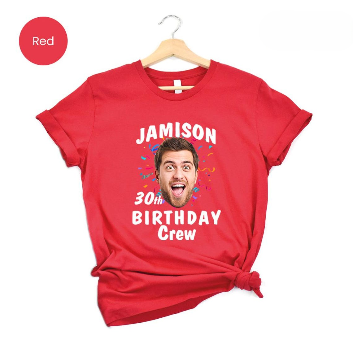 Custom Birthday Photo Name Shirt, Personalized Photo Birthday Party Tee, Birthday Gift, Custom Face Birthday Tshirt, Birthday Face Name Tee | Schmidtstees
