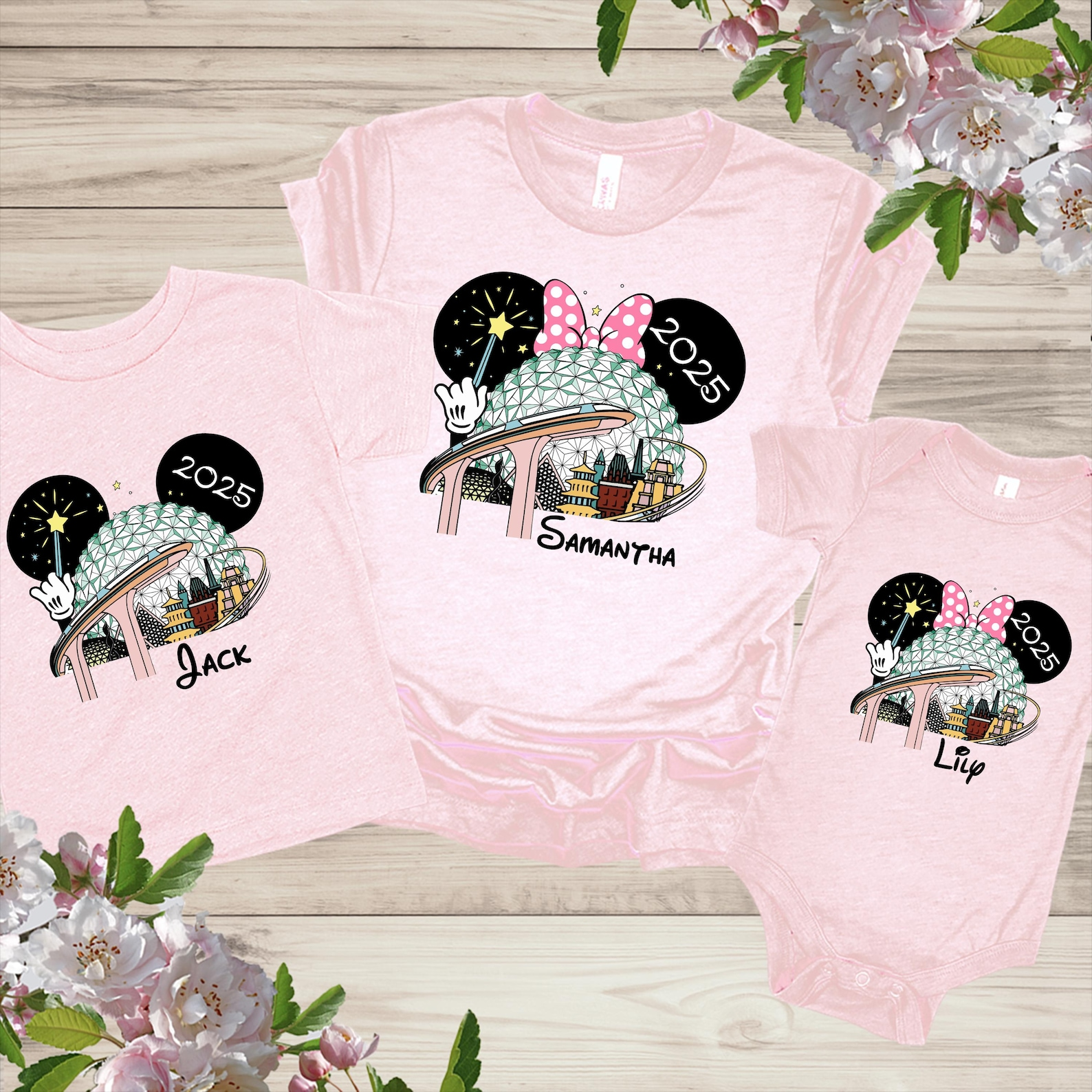 Custom Disney Epcot 2025 Shirt, Disney Epcot Matching Shirt, Disney Family Matching Shirt, Disney Epcot Name Shirt, World Traveler Shirt | Schmidtstees