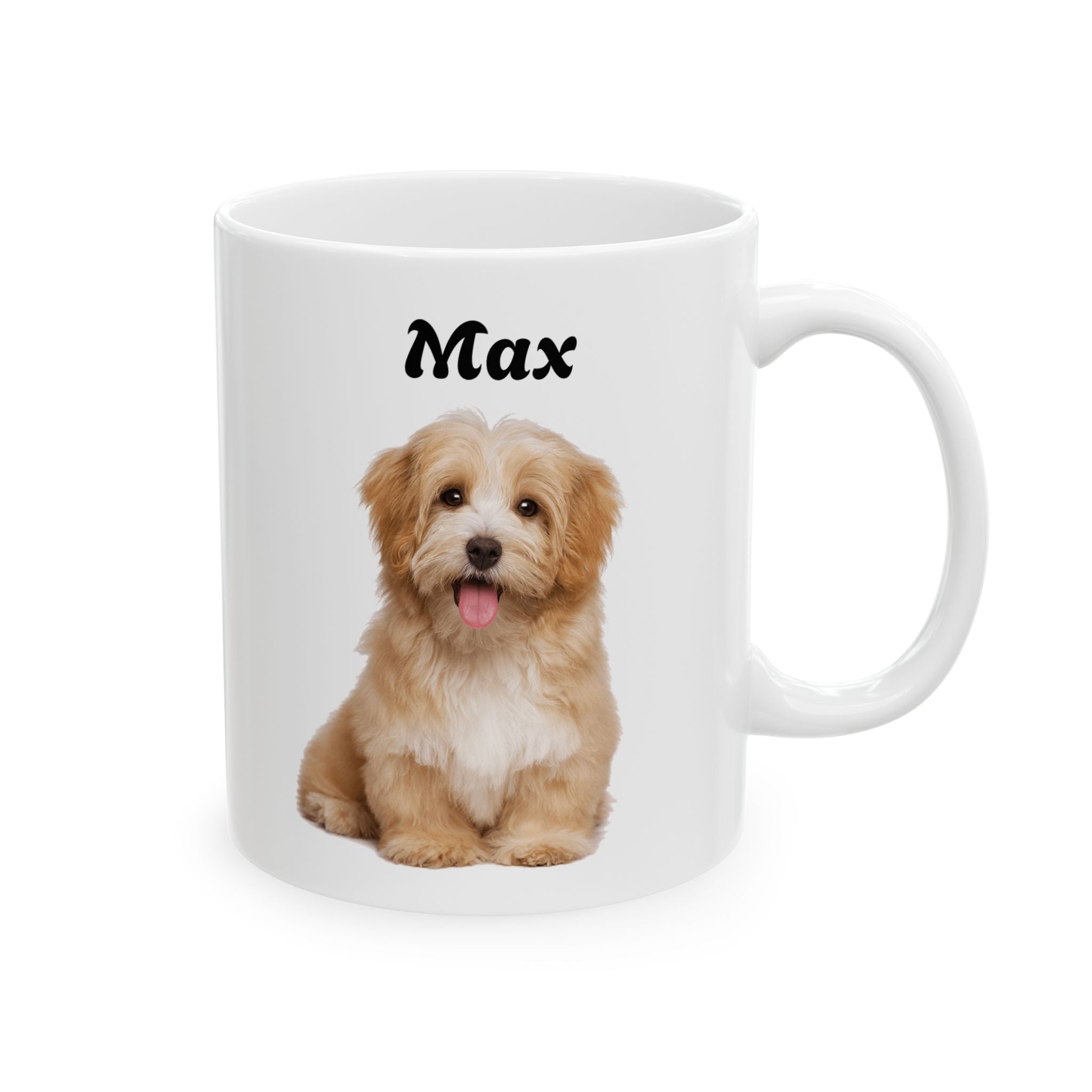 Custom Pet Photo Ceramic Mug | Personalized Dog & Cat Mug | Custom Pet Portrait Coffee Cup 11oz & 15oz | Pet Lover Gift | BPA-Free Ceramic Mug