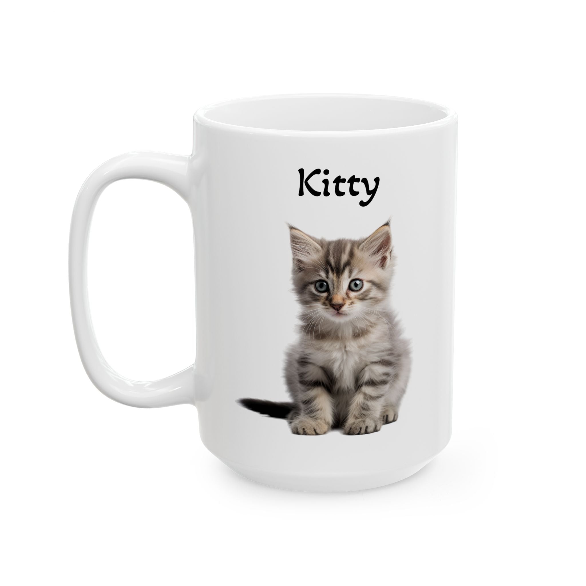 Custom Pet Photo Ceramic Mug | Personalized Dog & Cat Mug | Custom Pet Portrait Coffee Cup 11oz & 15oz | Pet Lover Gift | BPA-Free Ceramic Mug