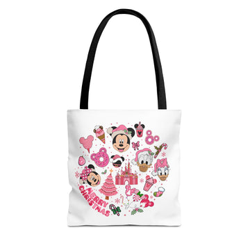 Disney Christmas Tote Bag | Mickey & Friends Holiday Reusable Bag | Disney Xmas Gift Bag | Cute Christmas Shopping Tote  Disney Vacation Bag