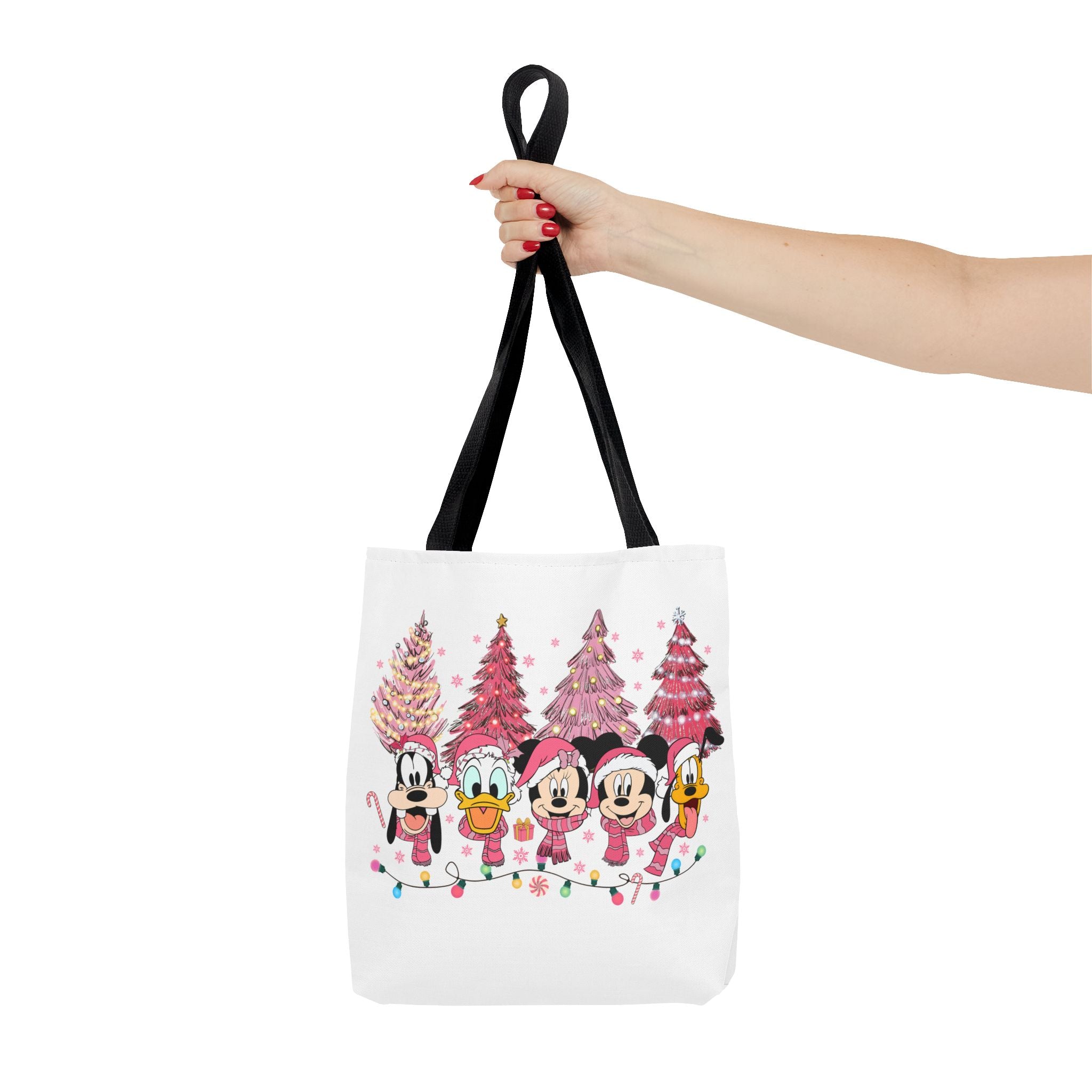 Disney Christmas Tote Bag | Mickey & Friends Holiday Reusable Bag | Disney Xmas Gift Bag | Cute Christmas Shopping Tote  Disney Vacation Bag