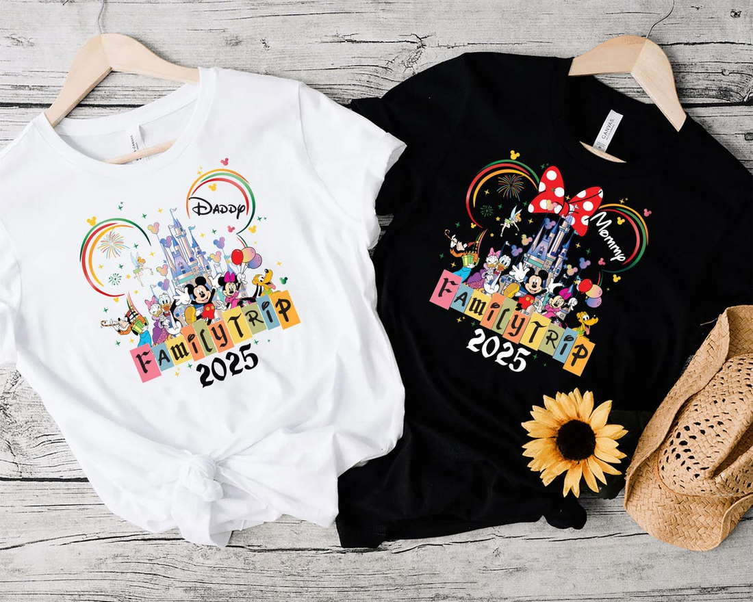 Disney Family 2025 Shirts, Castle 2025 Shirts, Family Matching T-shirt, Custom holiday Family Shirts, Disney Family T-shirts 2025