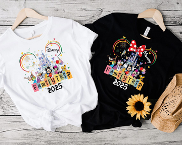 Disney Family 2025 Shirts, Castle 2025 Shirts, Family Matching T-shirt, Custom holiday Family Shirts, Disney Family T-shirts 2025