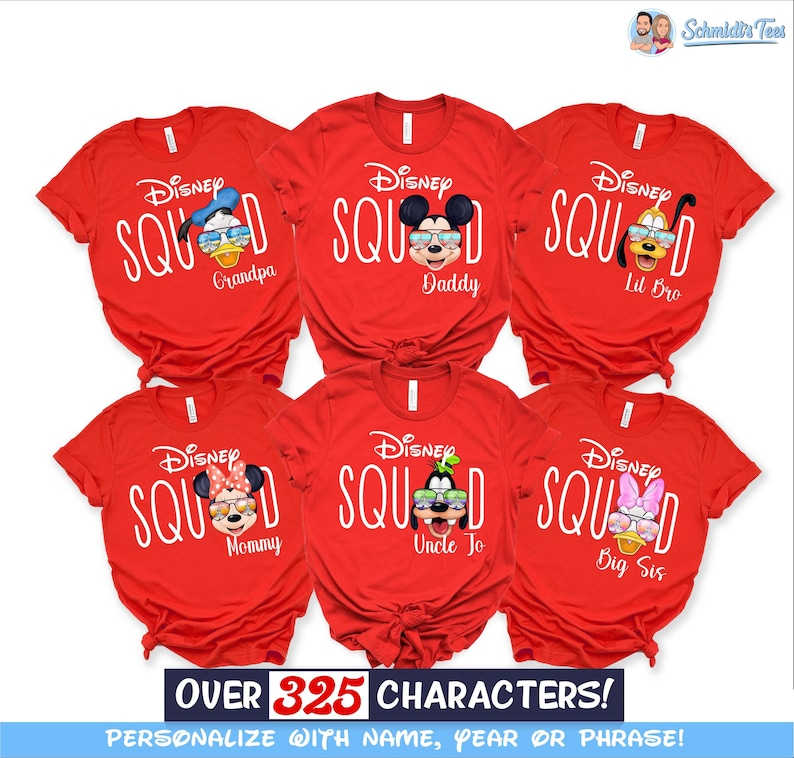Disney Family Shirts, Disneyworld Shirts Family, Custom Disney Characters Family Sunglass Shirts, Personalized, Disney Family Shirts, Gigi