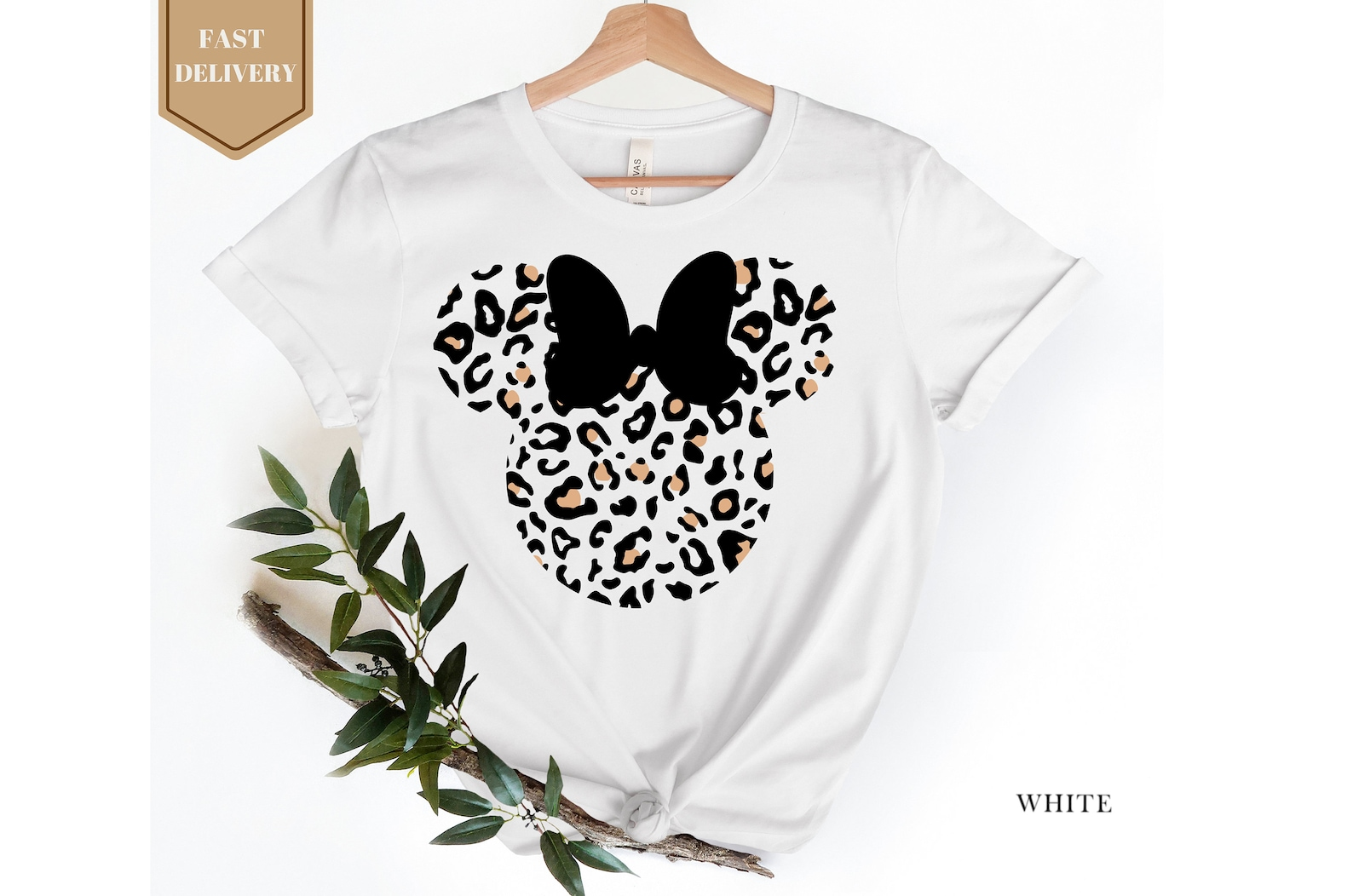 Leopard Print Minnie Mouse Shirt, Cute Disney Mom Shirt, Leopard Minnie Ear Shirt, Leopard Women's Shirt, Disney Family Vacation Shirts  Schmidtstees