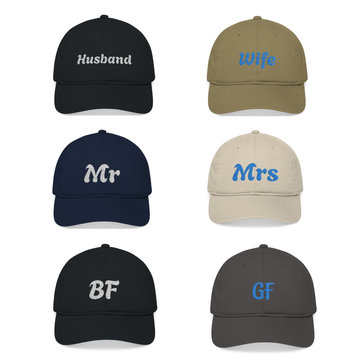 Personalized Couple Embroidered Hats, Matching Corduroy Caps, Custom Name Hat for Couples, Gift for Him & Her