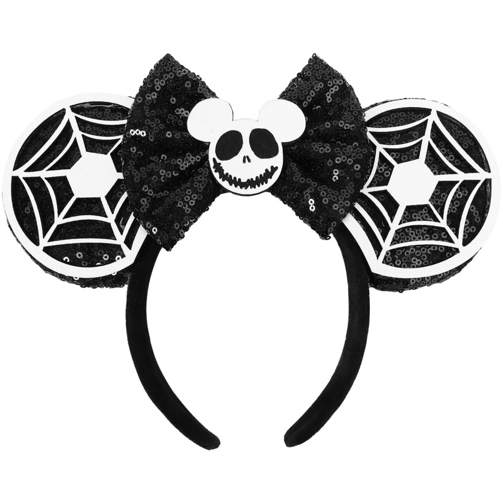 Mouse Ears Headbands, Sequin Mouse Ears for Women Girls Boys, Shiny Bow Headband for Cosplay Party Decorations Hair Accessories