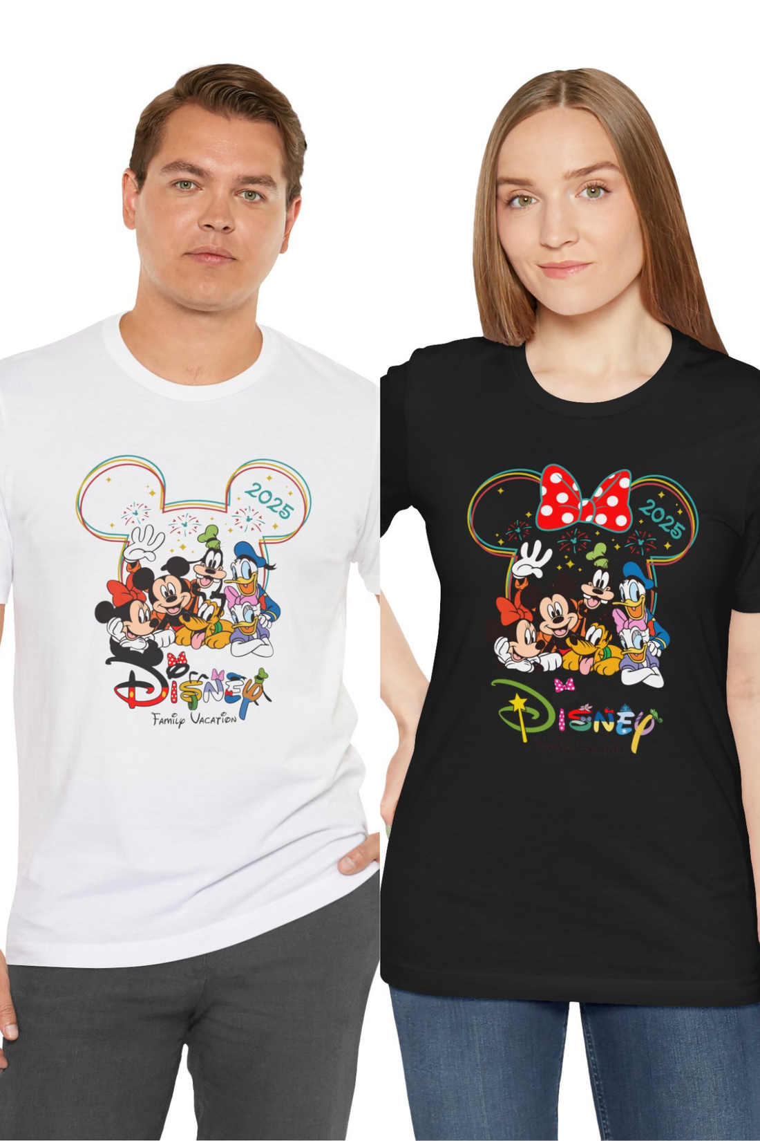 T-SHIRT (3206) Personalised Disney Family Holiday Tour 2025 Family Trip Summer Vacation Tops Mickey Minnie Disneyland Matching Gift T Shirts