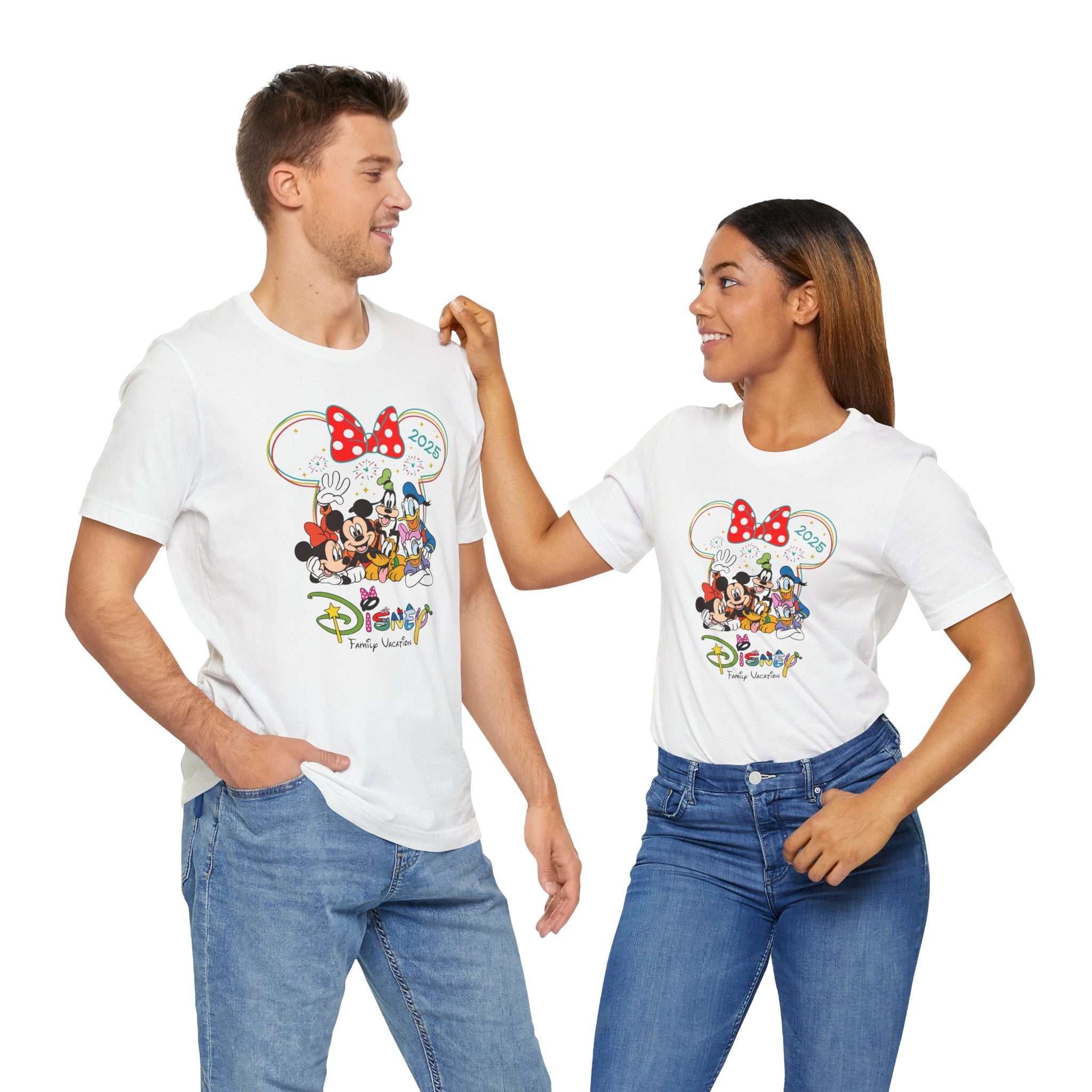 T-SHIRT (3206) Personalised Disney Family Holiday Tour 2025 Family Trip Summer Vacation Tops Mickey Minnie Disneyland Matching Gift T Shirts