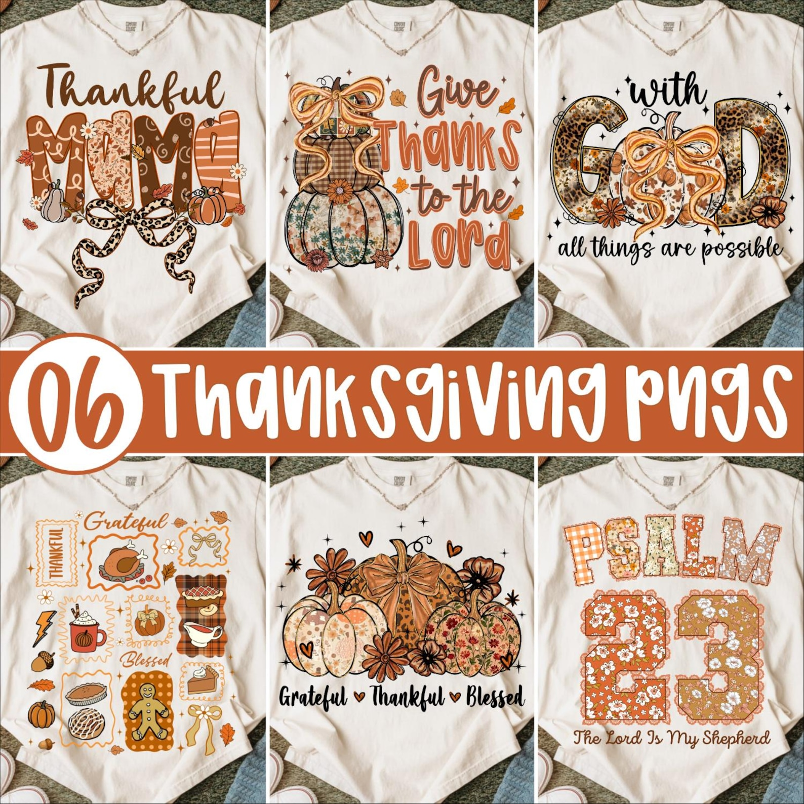 Thanksgiving Shirt | Turkey Day Tee | Fall Harvest T-Shirt | Family Matching Thanksgiving Outfit | Cute Autumn Graphic Tee | Thankful Grateful Blessed Shirt