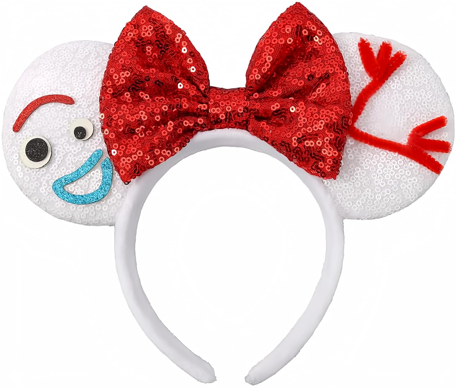 Mouse Ears Headbands, Sequin Mouse Ears for Women Girls Boys, Shiny Bow Headband for Cosplay Party Decorations Hair Accessories